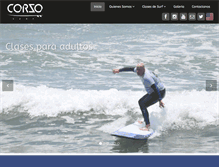 Tablet Screenshot of corzosurfschool.com